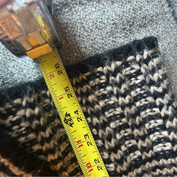 Pink Republic Black & Tan Southwestern Style Open Cardigan Sweater, Size Large - Picture 6 of 6